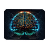 Computer Cyber Brain Magnet Magneet (Horizontaal)