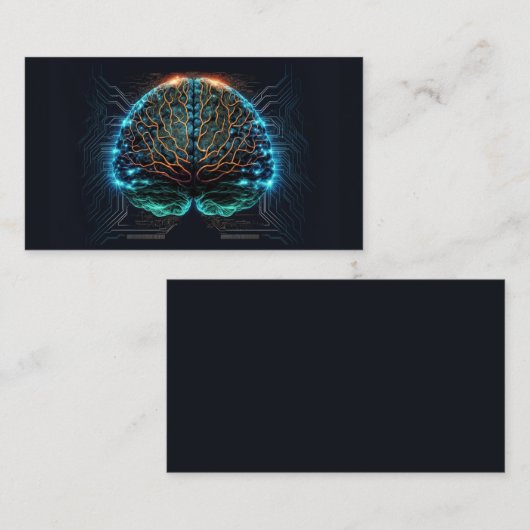 Computer Cyber Brain Visitekaartjes (Voorkant / Achterkant)