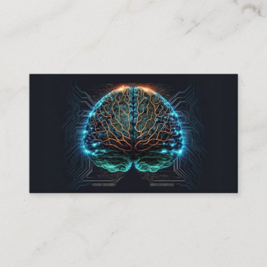 Computer Cyber Brain Visitekaartjes (Voorkant)