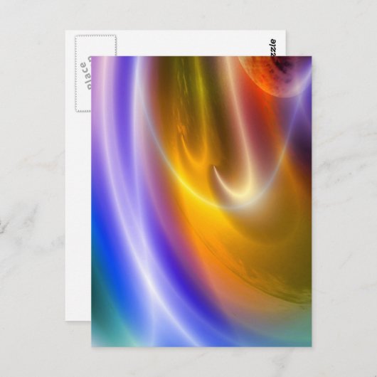 Computer Digital Abstract Briefkaart (Voorkant / Achterkant)