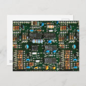 Computer Electronics Printen Circuit Board Afbeeld Briefkaart (Voorkant / Achterkant)