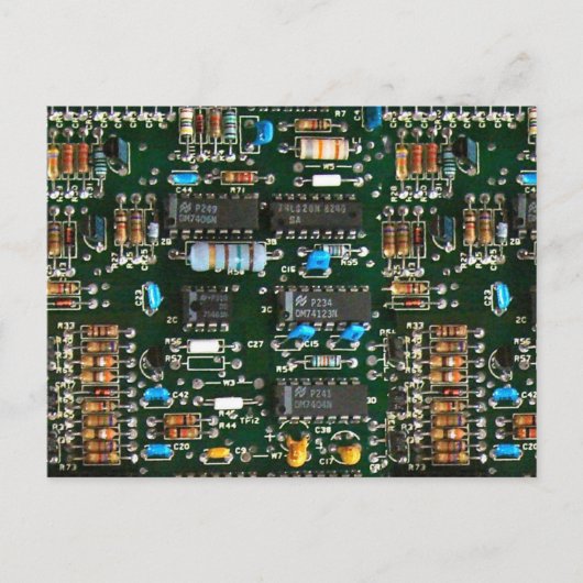 Computer Electronics Printen Circuit Board Afbeeld Briefkaart (Voorkant)
