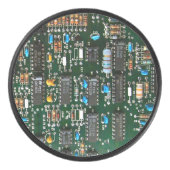 Computer Electronics Printen Circuit Board Afbeeld Hockey Puck (Voorkant)