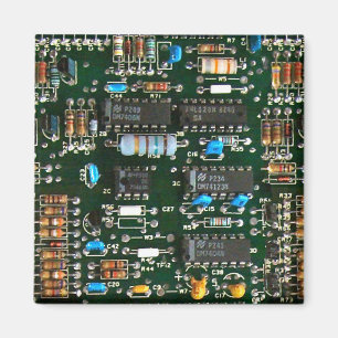 Computer Electronics Printen Circuit Board Afbeeld Magneet