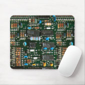 Computer Electronics Printen Circuit Board Afbeeld Muismat (Met muis)