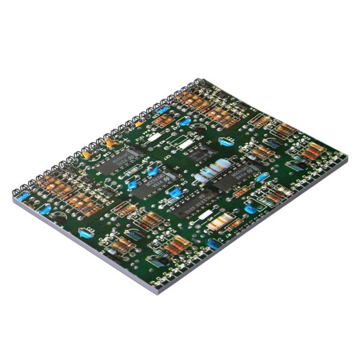 Computer Electronics Printen Circuit Board Afbeeld Notitieboek (Linkerzijde)