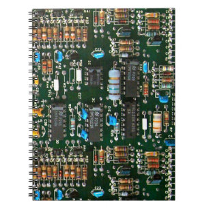 Computer Electronics Printen Circuit Board Afbeeld Notitieboek