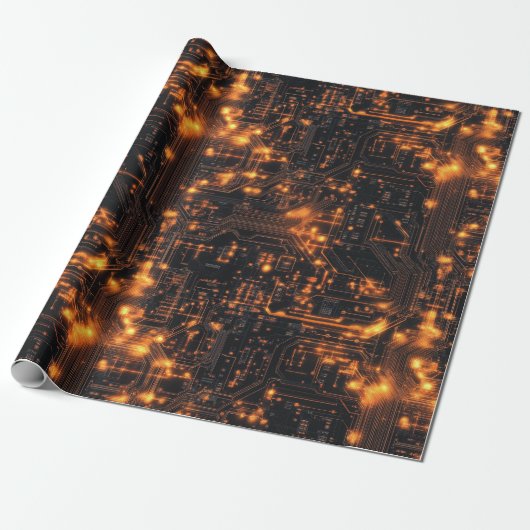 Computer en elektronica cadeaupapier (Uitgerold)