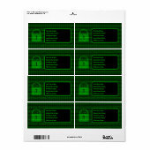 Computer- en Info Security Cyber Services Padlock Etiket (Full Sheet)
