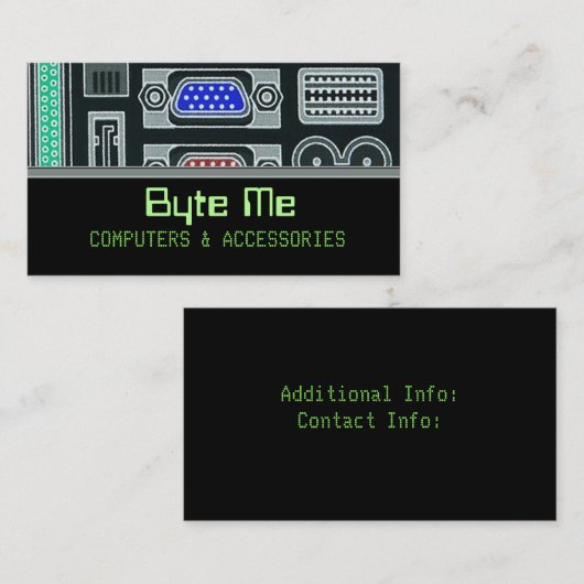 Computer- en technische Visitekaartje (Voorkant / Achterkant)