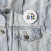 Computer Engineer Cartoon Ronde Button 5,7 Cm (In situ)