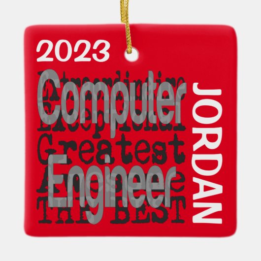 Computer Engineer Extraordinaire CUSTOM Keramisch Ornament (Voorkant)