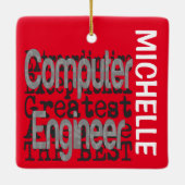 Computer Engineer Extraordinaire CUSTOM Keramisch Ornament (Achterkant)