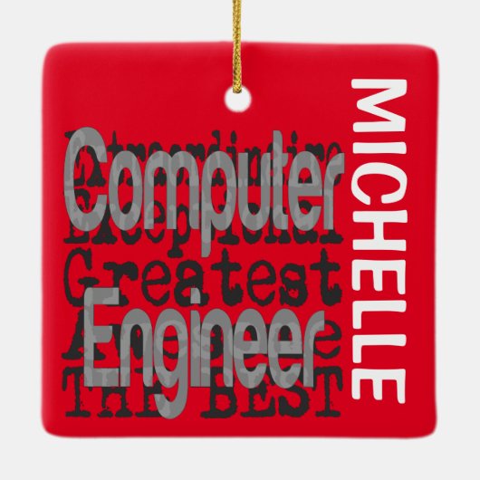 Computer Engineer Extraordinaire CUSTOM Keramisch Ornament (Achterkant)