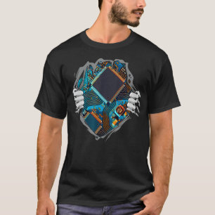 Computer Engineer Hardware CPU Chip Circuit Mo T-shirt