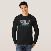 Computer Engineer in wording Toekomstige Computer T-shirt (Voorkant volledig)
