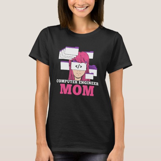 Computer Engineer mam Coder Codering Programmer Pr T-shirt (Voorkant)