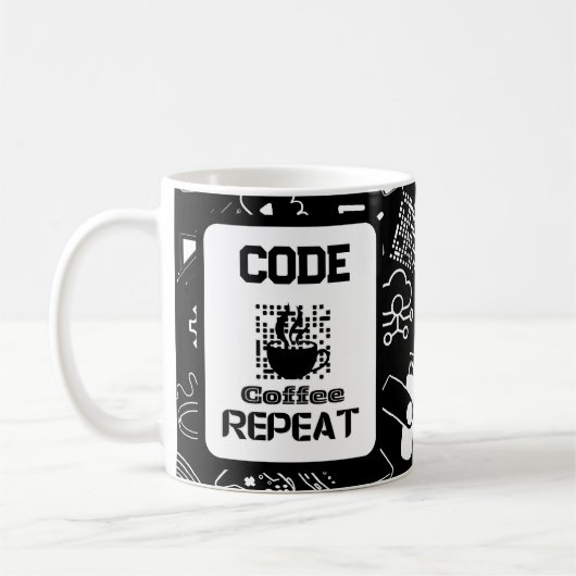 Computer Engineer Programmeur Codering Tech Black Koffiemok (Links)