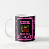 Computer Engineer Programmeur Codering Tech Pink Koffiemok (Links)
