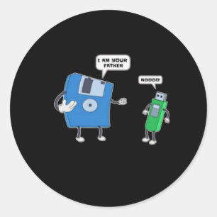 Computer Engineering Father & Son Disc Gift Ronde Sticker