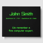 Computer Expert Memories Guestbook Gastenboek (Voorkant)