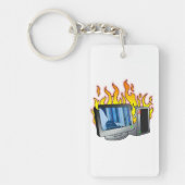 Computer Fire Acryl Sleutelhanger (Voorkant)