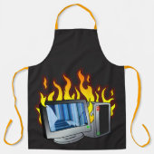 Computer Fire All-Over Print Schort (Voorkant)