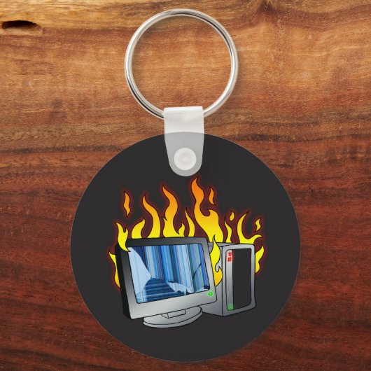 Computer Fire Button Sleutelhanger (Achterkant)