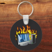 Computer Fire Button Sleutelhanger (Voorkant)
