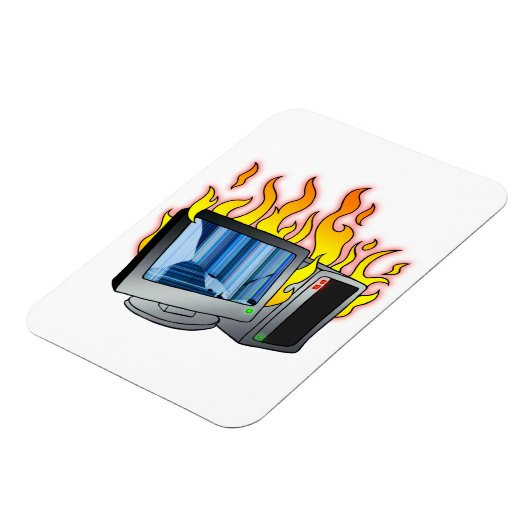 Computer Fire Flexibele fotomagneet Magneet (Linkerzijde)