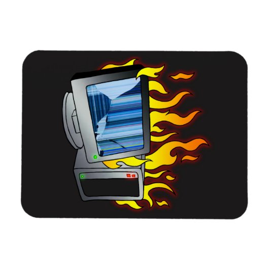 Computer Fire Flexibele fotomagneet Magneet (Horizontaal)