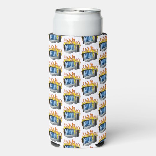 Computer Fire Foam Slim Seltzer Koelbox (Seltzer Achterkant)