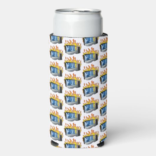 Computer Fire Foam Slim Seltzer Koelbox (Seltzer Voorkant)