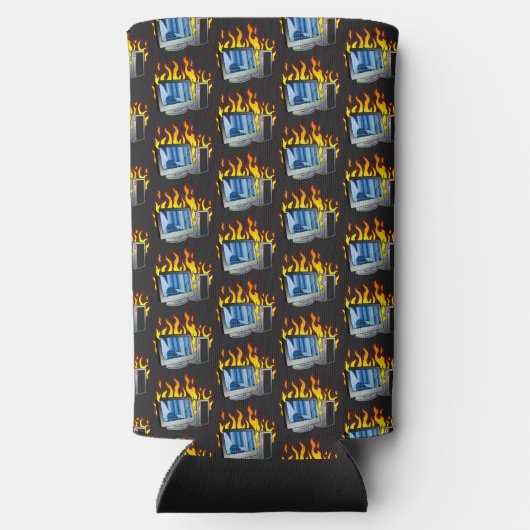 Computer Fire Foam Slim Seltzer Koelbox (Achterkant)