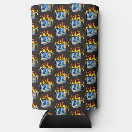Computer Fire Foam Slim Seltzer Koelbox (Voorkant)