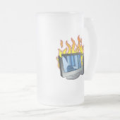Computer Fire Frosted Glass Mok (Voorkant rechts)