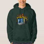 Computer Fire Mannen Hoodie (Voorkant)