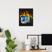 Computer Fire Poster (Thuiskantoor)