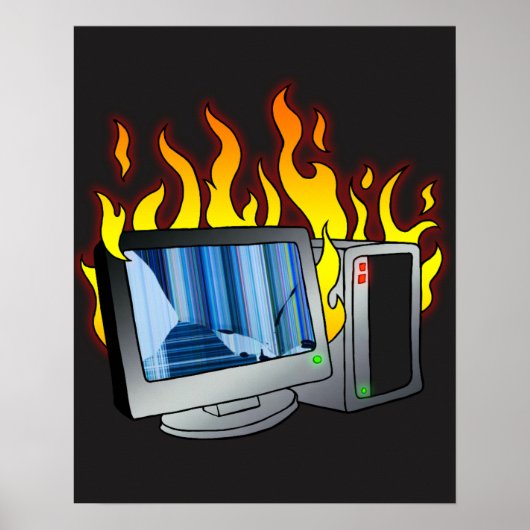 Computer Fire Poster (Voorkant)