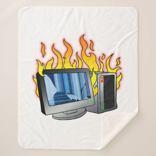 Computer Fire Sherpa Deken (Voorkant)