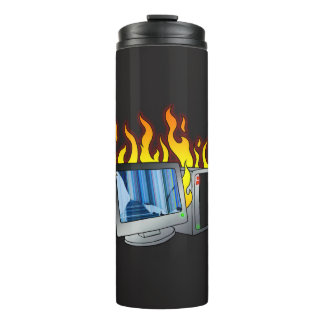 Computer Fire Thermal Tumbler Thermosbeker