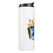 Computer Fire Thermal Tumbler Thermosbeker (Gedraaid links)