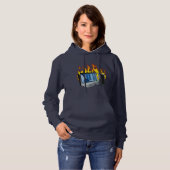 Computer Fire Vrouwen Basic Hooded Sweatshirt (Voorkant volledig)
