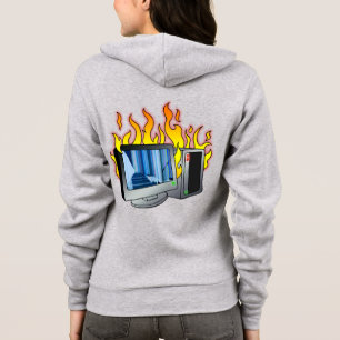 Computer Fire Vrouwen Bella + Canvas Full-Zip Hood Hoodie