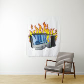 Computer Fire Wall Tapestry Wandkleed (In situ)