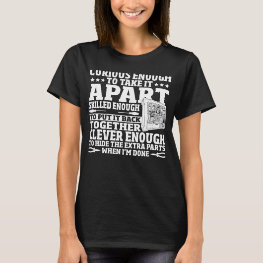 Computer Fixing Information Technology Computer R T-shirt (Voorkant)