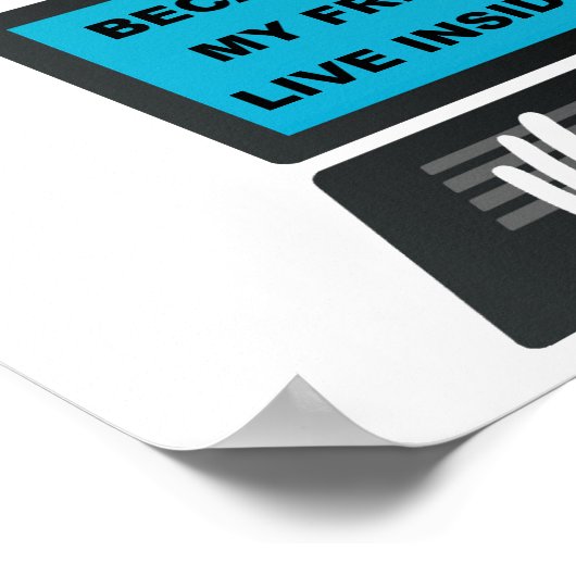 Computer Friends Funny Poster (Hoek)