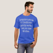 Computer Funny Windows Linu programmeurs Citaten T-shirt (Voorkant volledig)