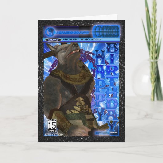 Computer Game Fan Verjaardag Kaart (Voorkant)