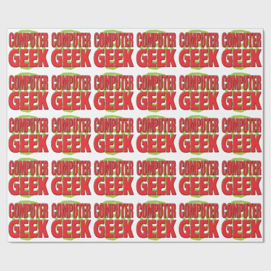 Computer Geek Cadeaupapier (Vlak)